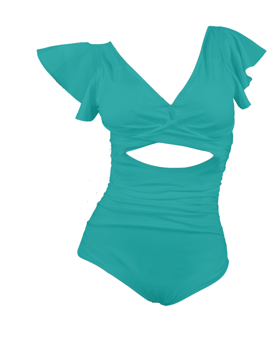 Eden Cutout Ruffle One PIece