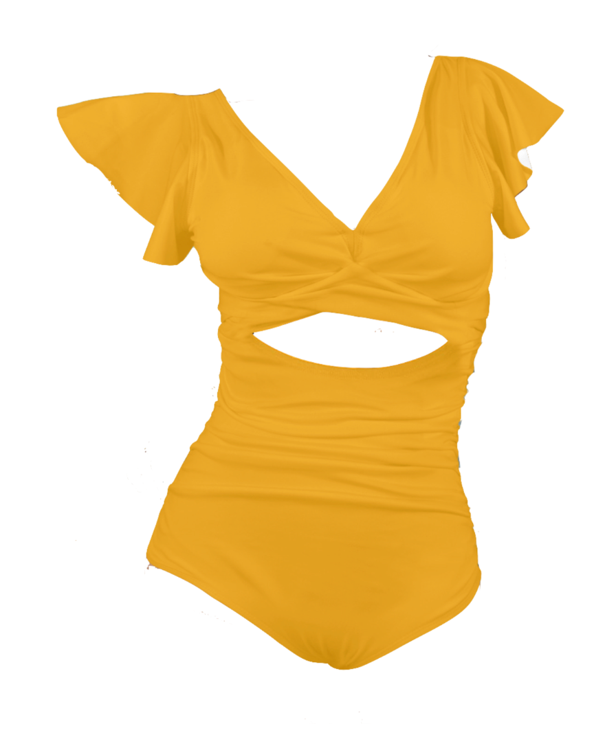 Eden Cutout Ruffle One PIece